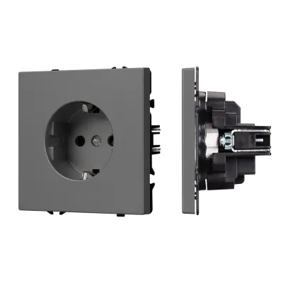Механизм электрической розетки SCT-NOBE-MEU1-SFPL-GR 230V, 16A, Серый, 1 пост