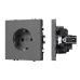 Механизм электрической розетки SCT-NOBE-MEU1-SFPL-GR 230V, 16A, Серый, 1 пост