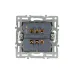Выключатель одноклавишный перекрёстный SWT-MKX1-PL-BK (250V, 16A) (ARL, черный, механизм)