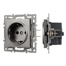 Механизм электрической розетки SCT-MEU1-PL-GR 250V, 16A