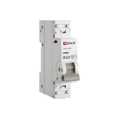 Выключатель автоматический однополюсный 1P 40А (В) 4.5kA ВА 47-63N M634140B PROXIMA EKF