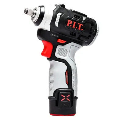 Гайковерт IMPACT аккум. бесщеточный P.I.T. PIW12K-120A/1(12В, 120Нм, 3 ск, кв. 3/8, 1 акб 2Ач, ЗУ)