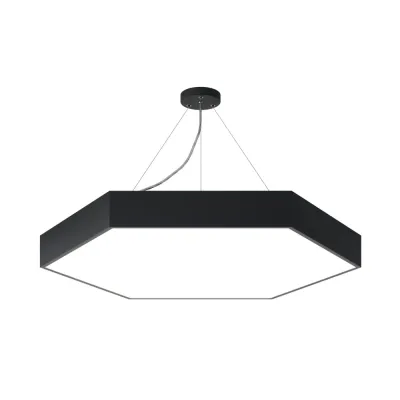 Светильник LED ЭРА Geometria SPO-122-B-40K-066 Hexagon 66Вт 4000К 5300Лм IP40 800*800*80 черный подвесной