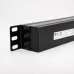 Блок розеток PDU горизонтальный 1U 9 розеток СЕЕ 7/4 Schuko 16A шнур 2м вилка СЕЕ 7/7 Schuko черный