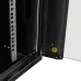 Шкаф настенный телекоммуникационный разборный 9U 600x600мм дверь стекло черный (RAL 9005)