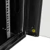 Шкаф настенный телекоммуникационный разборный 12U 600x600мм дверь стекло черный (RAL 9005)