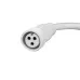 Соединительный кабель (3pin) герметичный (IP67) 3х0.5кв мм белый