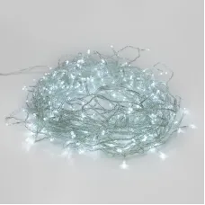 Гирлянда светодиодная Дождь 1.5х1.5 м 144 LED, прозрачный ПВХ, с контроллером, холодное белое свечение