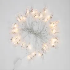 Гирлянда светодиодная Прищепки 30 LED, 5 м, тёплый белый свечение
