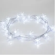 Гирлянда светодиодная Снежинки 20 LED белые 2,8 м