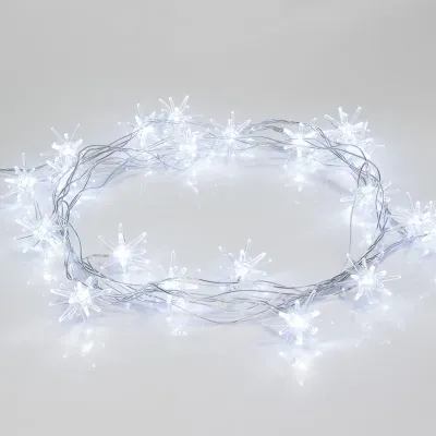 Гирлянда светодиодная Снежинки 20 LED белые 2,8 м