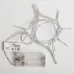 Гирлянда светодиодная универсальная 10 LED, 1,2 м, прозрачный ПВХ, теплое белое свечение, батарейки 2хАА