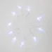 Гирлянда светодиодная Сосульки 1,5 м, 10 LED, прозрачный ПВХ, свечение белый, 2 х АА батарейки не в комплекте