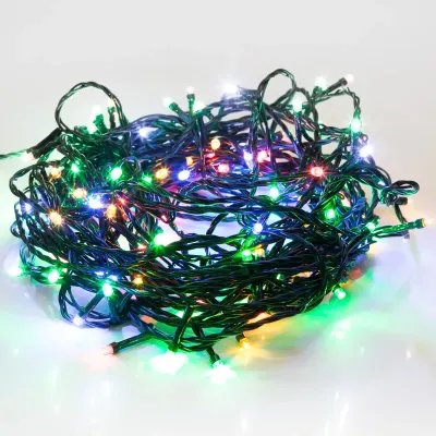 Гирлянда Твинкл-Лайт 20 м, темно-зеленый ПВХ, 160 LED, мультиколор