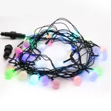 Гирлянда Шарики 18 мм, 5 м, темно-зеленый ПВХ, 30 диодов, RGB