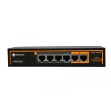 Коммутатор неуправляемый промышленный 4x100Мбит/с (RJ45 с PoE+), 2x100Мбит/с (RJ45) 65Вт