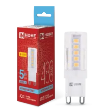 Лампа светодиодная LED-JCD 230В 5Вт G9 6500К 480Лм IN HOME