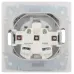 Розетка Intro Accent 6-209-01 , 2P+E Schuko с крышкой штор., 16А-250В, IP44, СУ, AL/CU, белый