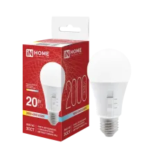 Лампа светодиодная LED-A60-VC 20Вт 230В Е27 2000Лм 3ССТ 3000/4000/6500К с переключателем на лампе IN HOME