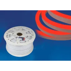 Лента светодиодная гибкая герметичная ULS-N21-2835-120LED/m-8mm-IP67-220V-8W/m-50M-RED. NEON. Бобина 50 м. Красный свет