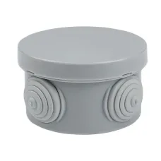 Коробка распаячная с крышкой КМР-040-039 наружная, 85х40, АБС, серая, 4 входа, IP54 EKF PROxima