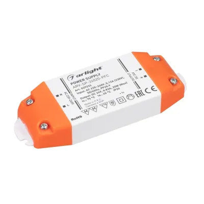 Блок питания ARV-SP-24020-PFC (24V, 0.83A, 20W) (IP20 Пластик, 5 лет)