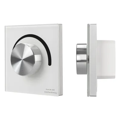 Панель SMART-P37-DIM-IN White (230V, 1.5A, TRIAC, Rotary, 2.4G) (ARL, IP20 Пластик, 5 лет)