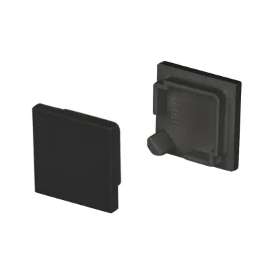 Заглушка SL-KANT-H16 SQUARE BLACK глухая (пластик)