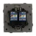 Механизм компьютерной розетки двойной SCT-TENDO-MPC2-SFPL-BK, RJ-45, CAT6, Чёрный