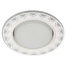 DK LD27 WH/WH Светильник ЭРА декор cо светодиодной подсветкой GX53, белый/белый (30/720)