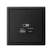ARTGALLERY USB розетка A + тип-C 45Вт высокоскор.заряд. QC, PD, механизм, карбон