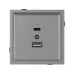 Механизм USB розетки SCT-TENDO-MUAC-PL-GR, 5V, 3A, QC3, Серый