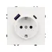 Механизм розетки с USB зарядкой SCT-NOBE-MUAC-SFPL-WH 230V, 16A, Белый, 1 пост