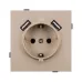 Механизм розетки с USB зарядкой SCT-TENDO-MUAA-PL-GD 230V, 16A, Золото светлое, 1 пост