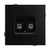 Механизм компьютерной розетки двойной SCT-TENDO-MPC2-PL-BK, RJ-45, CAT6, Чёрный