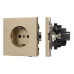 Механизм электрической розетки SCT-TENDO-MEU1-SFPL-GD 230V, 16A, Золото светлое, 1 пост