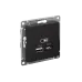РОЗЕТКА USB ATLASDESIGN A+С, 5В/2,4А, 2х5В/1,2 А, механизм, КАРБОН