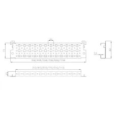 Профиль монтажный 23х73 для шкафов EMS ширина/глубина 1000 мм.