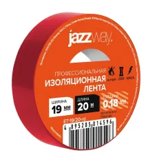 Изолента ПВХ 19мм * 20м красная JAZZway