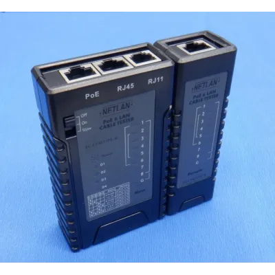 Тестер кабельный UTP/STP, RJ45, RJ12,RJ11, с функцией определения PoE