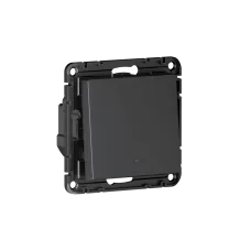 ATLASDESIGN SMART ВЫКЛЮЧАТЕЛЬ 1-клавишный с опциональной нейтралью, Zigbee, сх.1, L(N), 10А, мех., КАРБОН