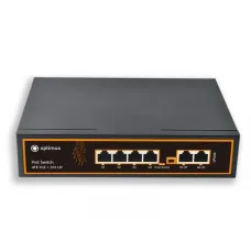 Коммутатор неуправляемый 4x100Мбит/с (RJ45 с PoE+), 2x100Мбит/с (RJ45) 100Вт