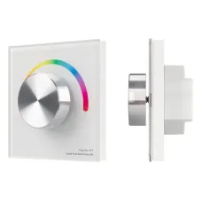 Панель SMART-P8-RGB-G-IN White (12-24V, 3x4A, Rotary, 2.4G) (, IP20 Пластик, 5 лет)