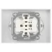 Розетка Intro Accent 6-205-06 , 2X2P+E Schuko, 16А-250В, IP20, СУ, AL/CU, перламутр