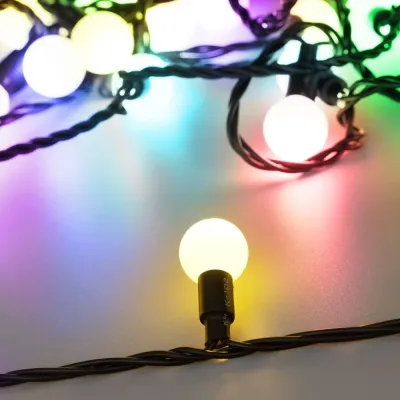 Гирлянда светодиодная декоративная ARD-BALL-PRO-D23-10000-BLACK-80LED RGB 230V, 7W ARDCL, IP65
