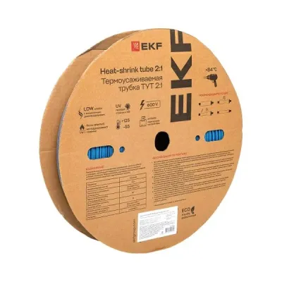 Термоусаживаемая трубка ТУТ 40/20 синяя EKF