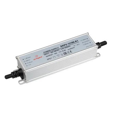 Блок питания ARPV-12100-A1 (12V, 8.3A, 100W) ( IP67 Металл, 3 года)
