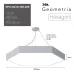 Светильник LED ЭРА Geometria SPO-122-W-40K-066 Hexagon 66Вт 4000К 5300Лм IP40 800*800*80 белый подвесной