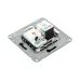 Механизм розетки TV+RJ45 (cat5), чёрный Эпика EKF