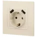 14-4109-02 ЭРА Розетка 2P+E 16A-250В, штор. с 2xUSB 5В-3А, Эра Elegance, слоновая кость (10/100/2000)
